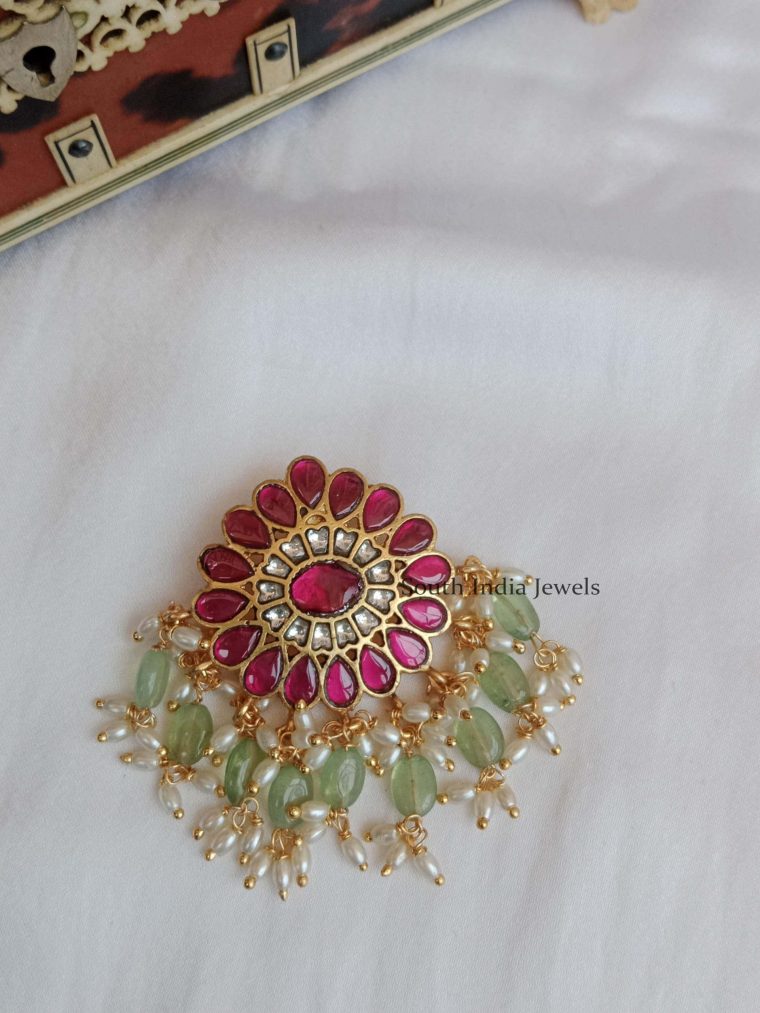 Jadau Flower Design Pendant