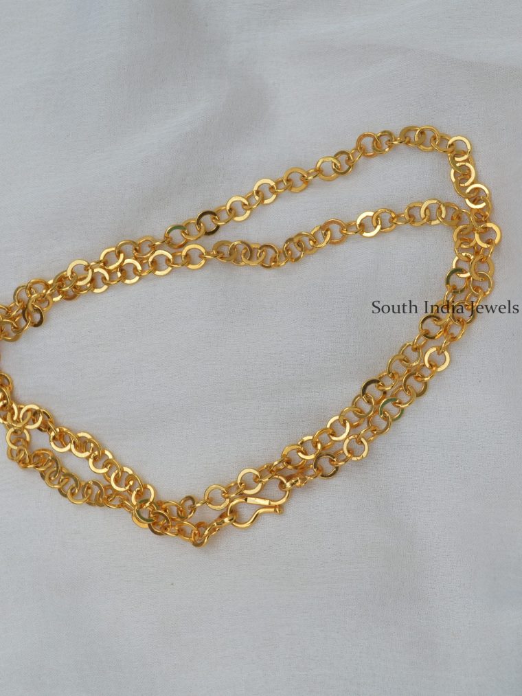 Premium Ring Model Chain With Gold Polish