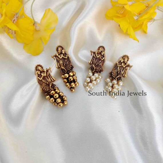 Attractive Radha Krishna Motifs Earrings