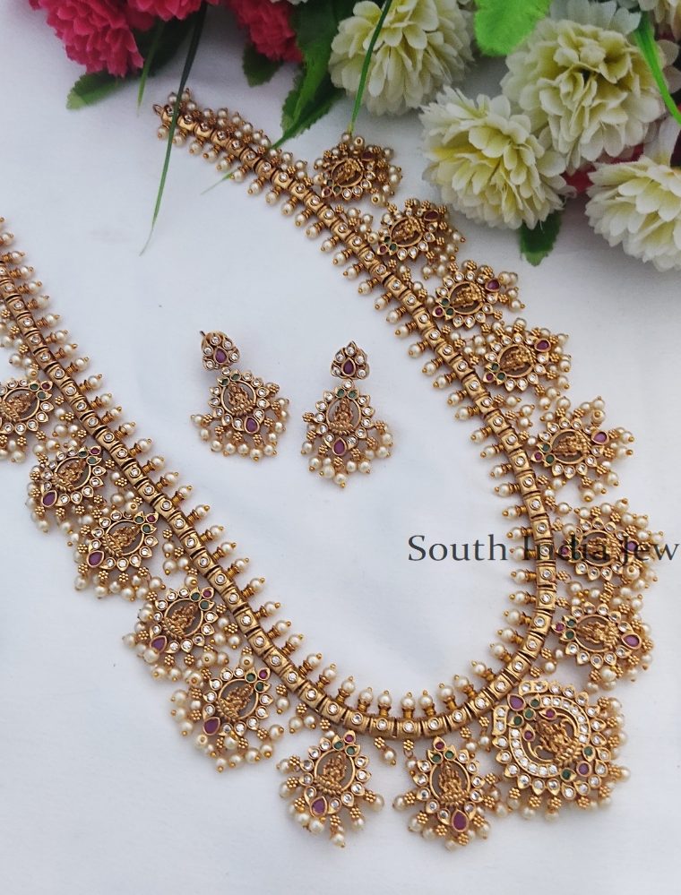 Gorgeous Goddess Gutta Pusalu Long Necklace Set