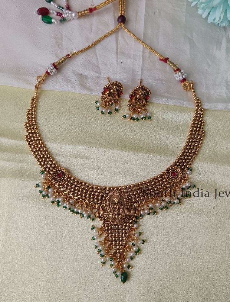 Gorgeous Lakshmi Necklace Set with Jumkas