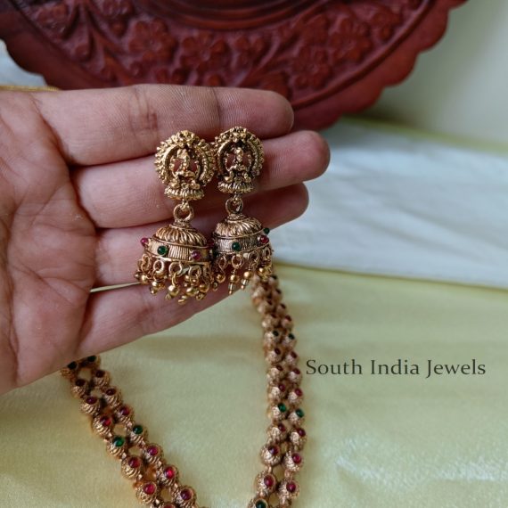 Traditional Lakshmi Haram with Jhumkas