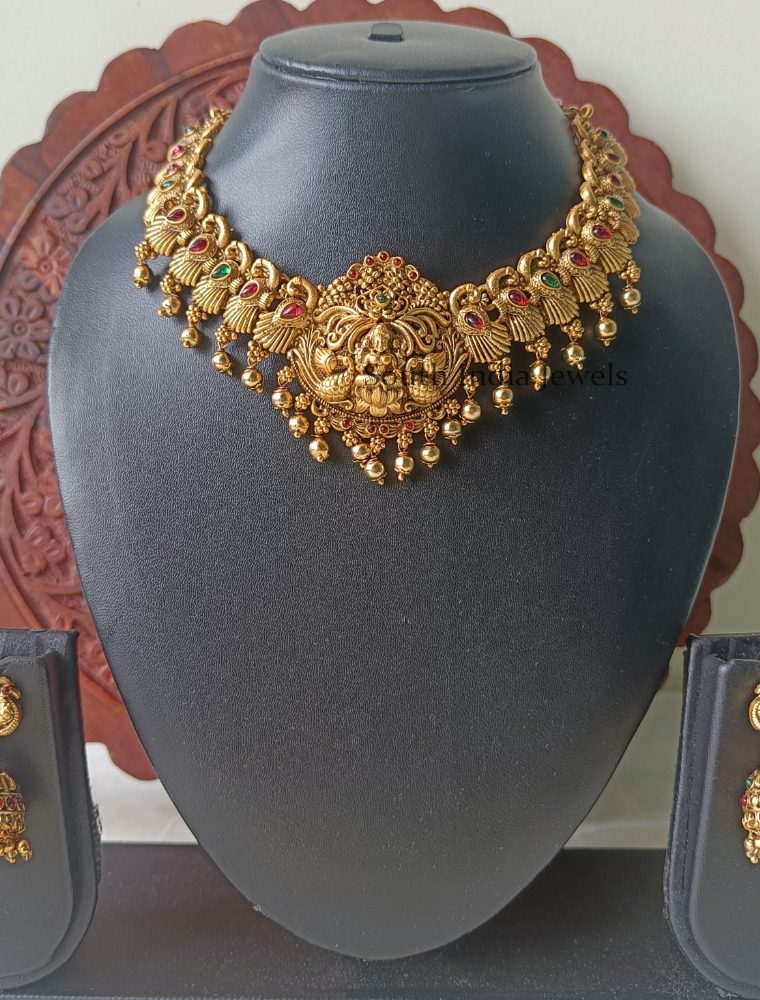 Authentic Lakshmi Design Necklace With Jhumkas