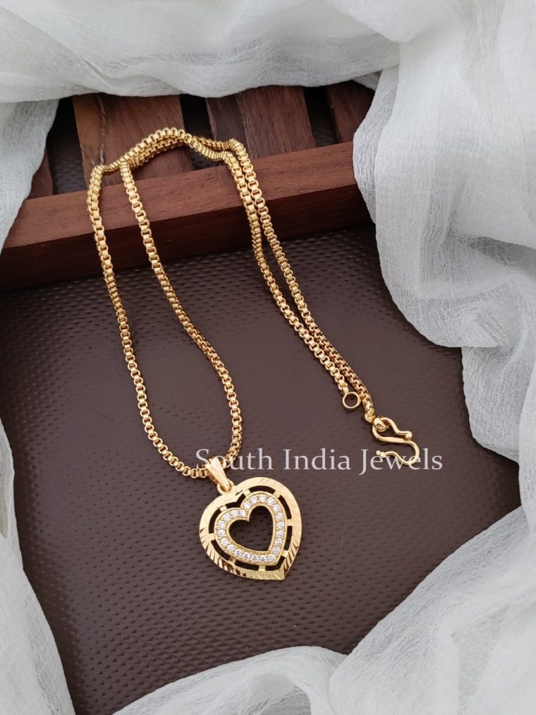 Cute Heart Design Pendant Chain