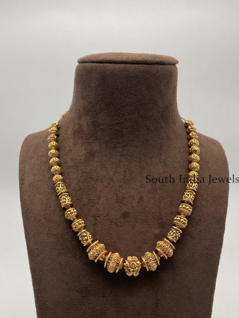 Alluring Gold Look Gundu Mala