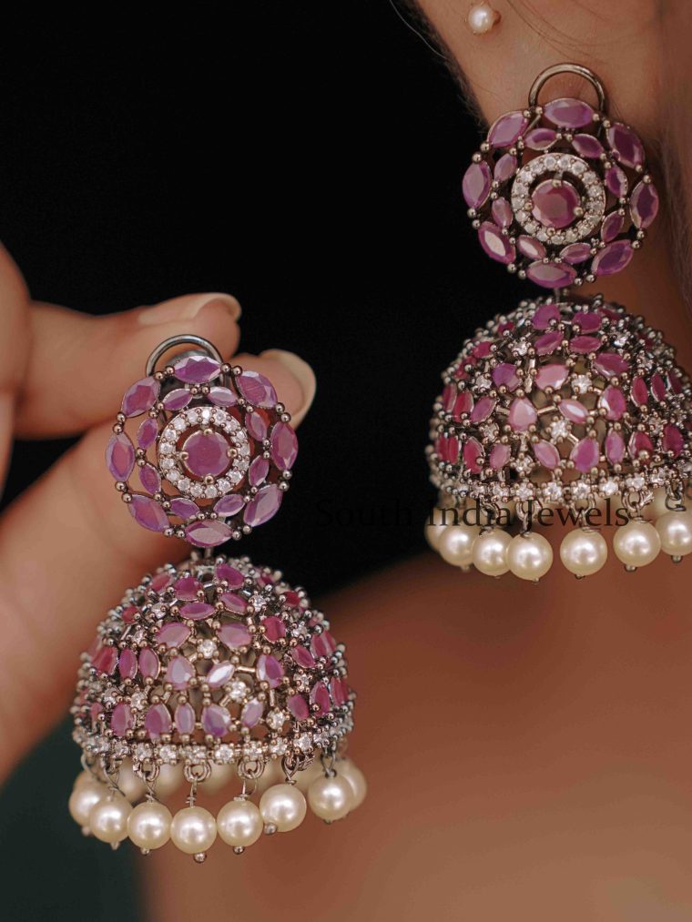 Amazing Revolving Zircon Jhumkas