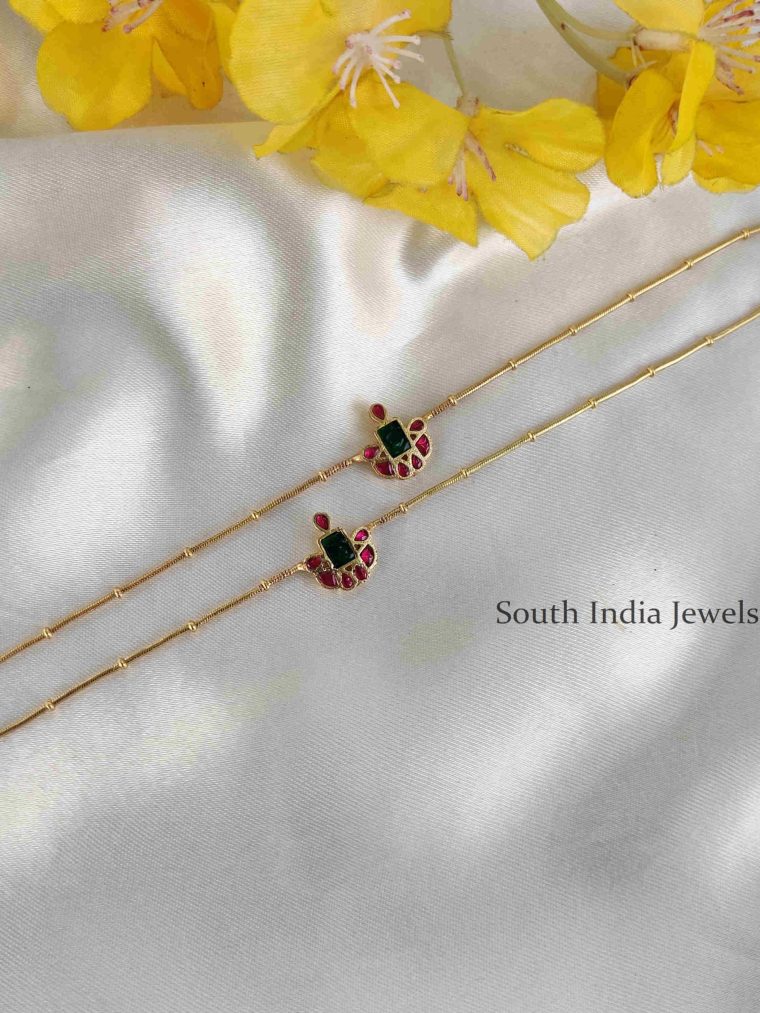 Antique Kundan Jadau Anklets