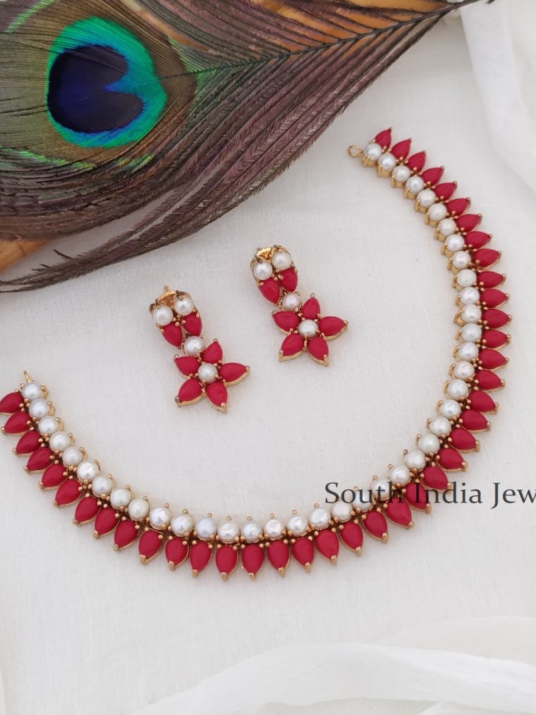 Attractive Pearl Coral Necklace