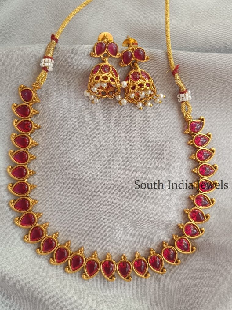 Gorgeous Mango Kemp Necklace With Earrings