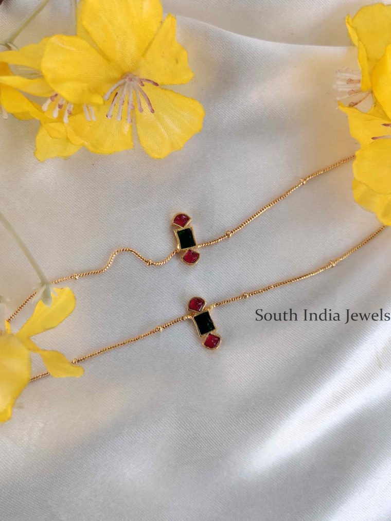 Traditional Kundan Jadau Anklets