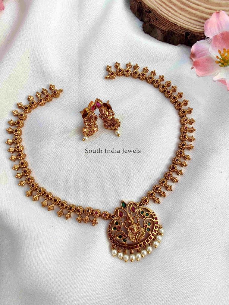 Unique Touch to Tradition Lakshmi Necklace