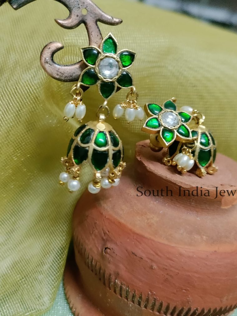 Cute Jadau Stones Jumkhas