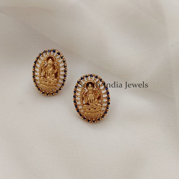 Marvelous Blue Lakshmi Studs