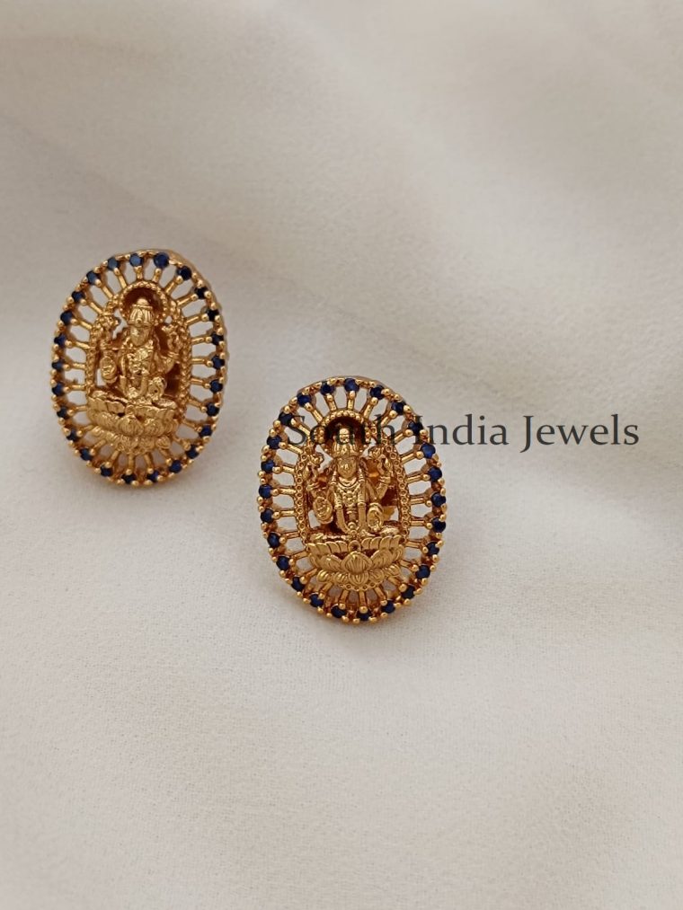 Marvelous Blue Lakshmi Studs