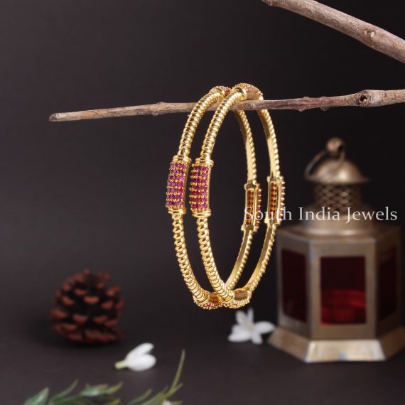 Stunning Ruby AD Bangles