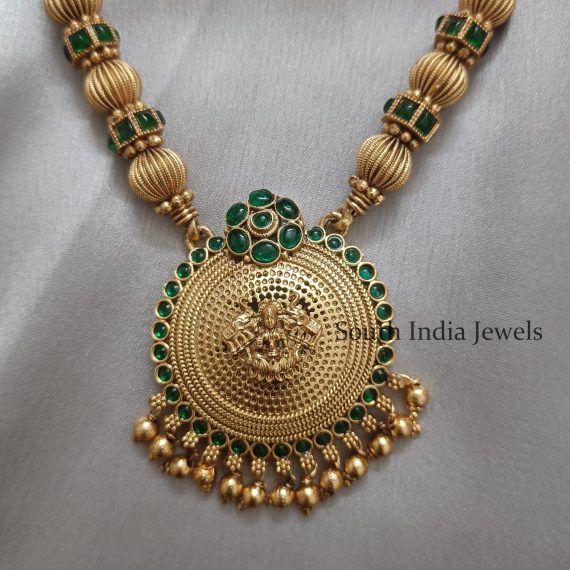 Traditional Lakshmi Long Neckpiece with Earrings