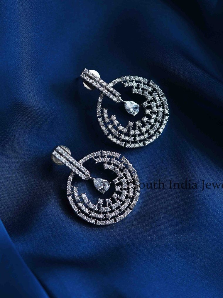 Trendy AD Chandbali Earrings