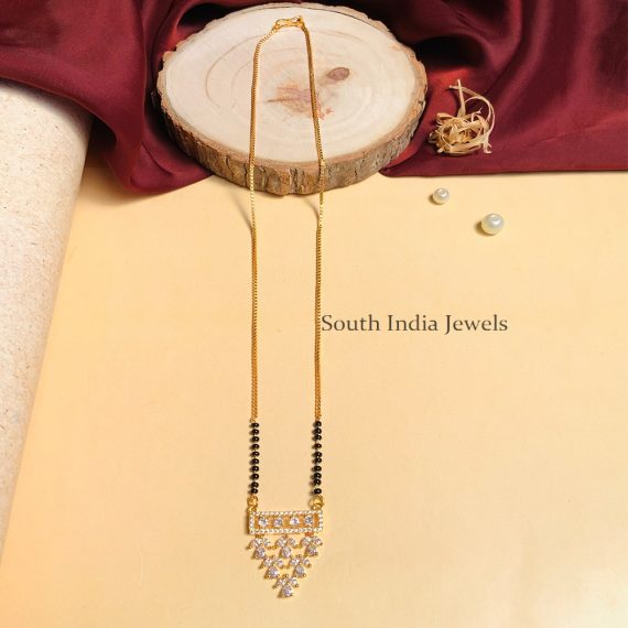 Trendy Gold Plated Solitaire Diamond Mangalsutra