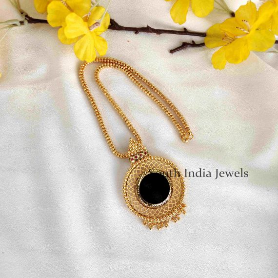 Wonderful Round Gold Look Palakka Pendant