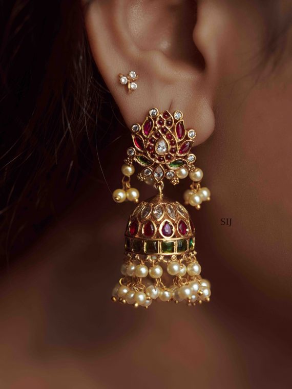 Amazing Lotus Jhumkas