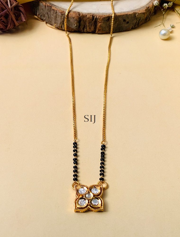 Beautiful Stylish Unique Flower Polki Mangalsutra