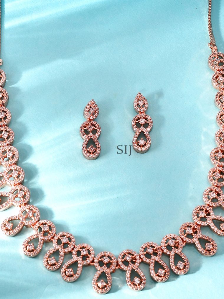 Alluring AD Stone Studded Necklace Set