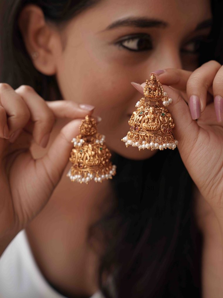 Divine Temple Design Bridal Jhumka