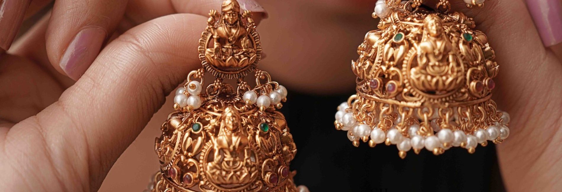 Divine Temple Design Bridal Jhumka