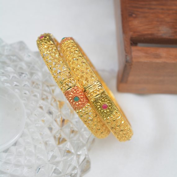 Enamel Design Broad Bangles