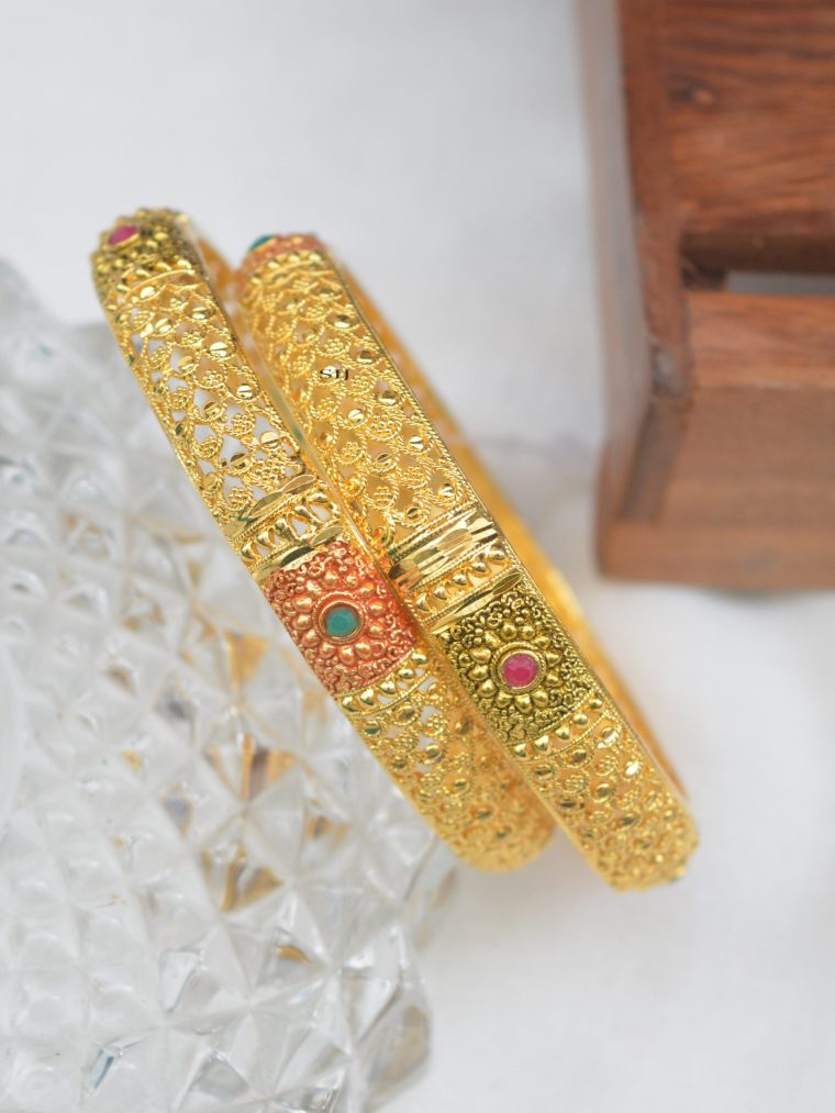 Enamel Design Broad Bangles