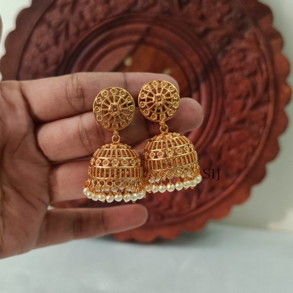 Pretty Gold Plated Jhumkas