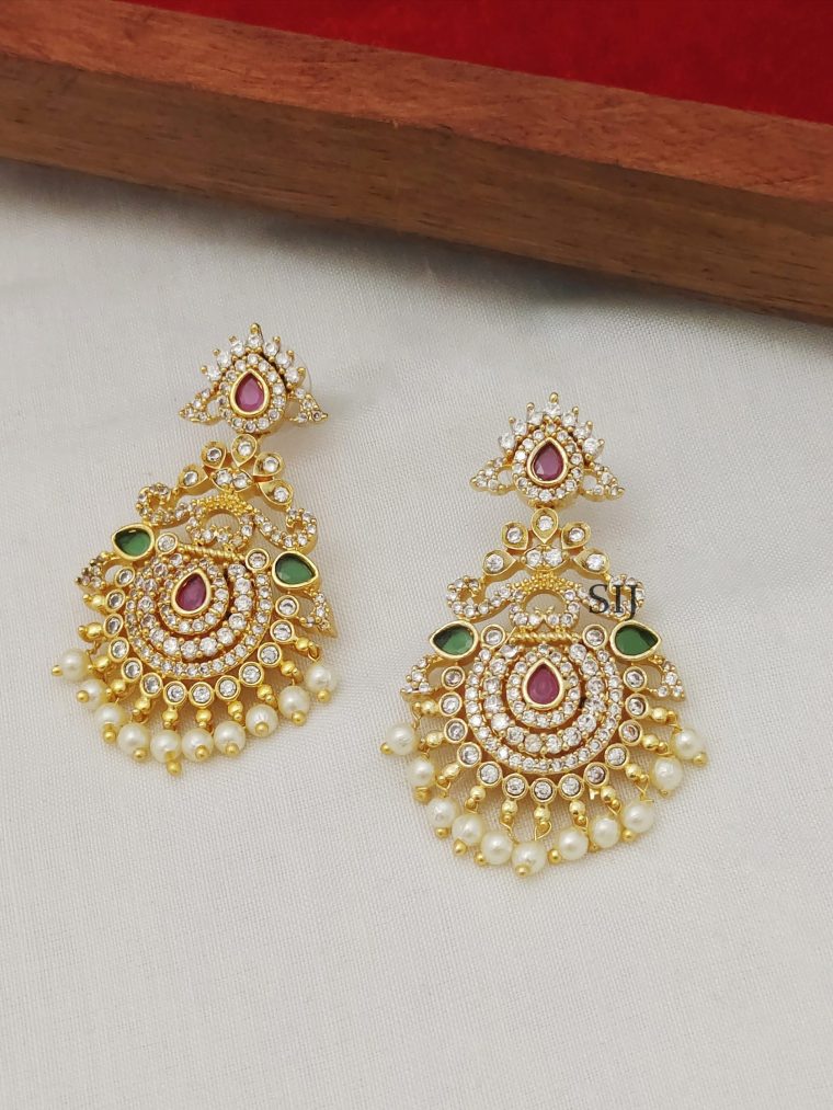 Sparkling AD Stone Chandballi Earrings