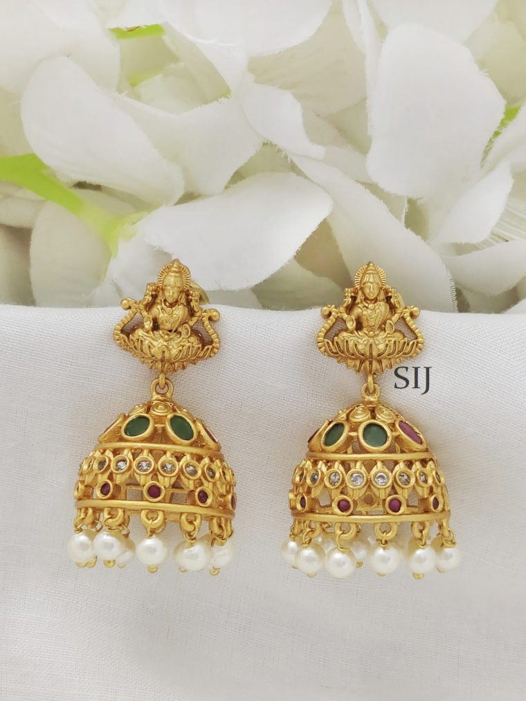 Traditional Matt Finish Lakshmi Jhumkas