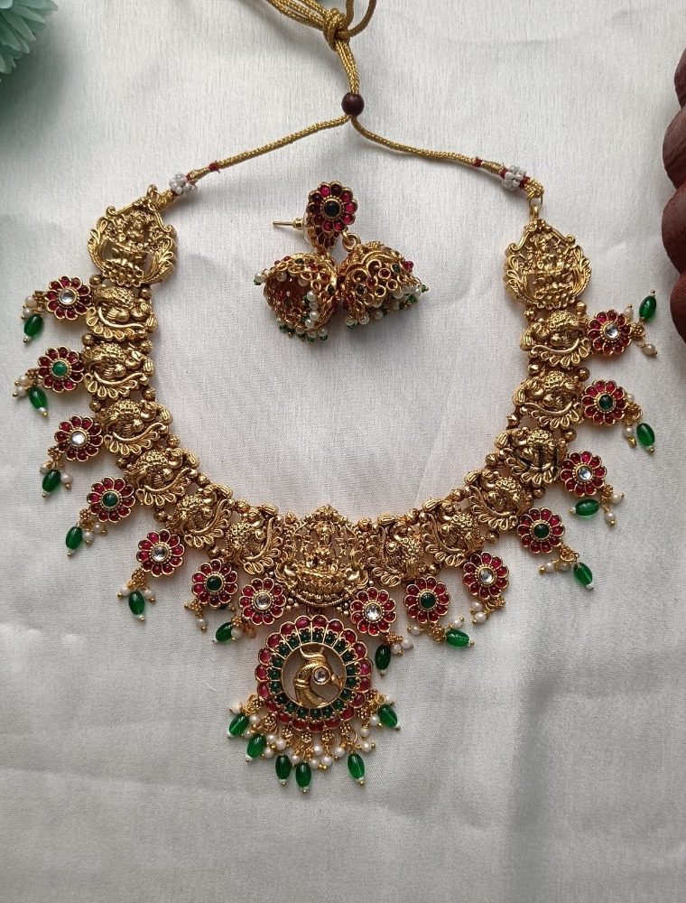 Grand Peacock Bridal Necklace Set