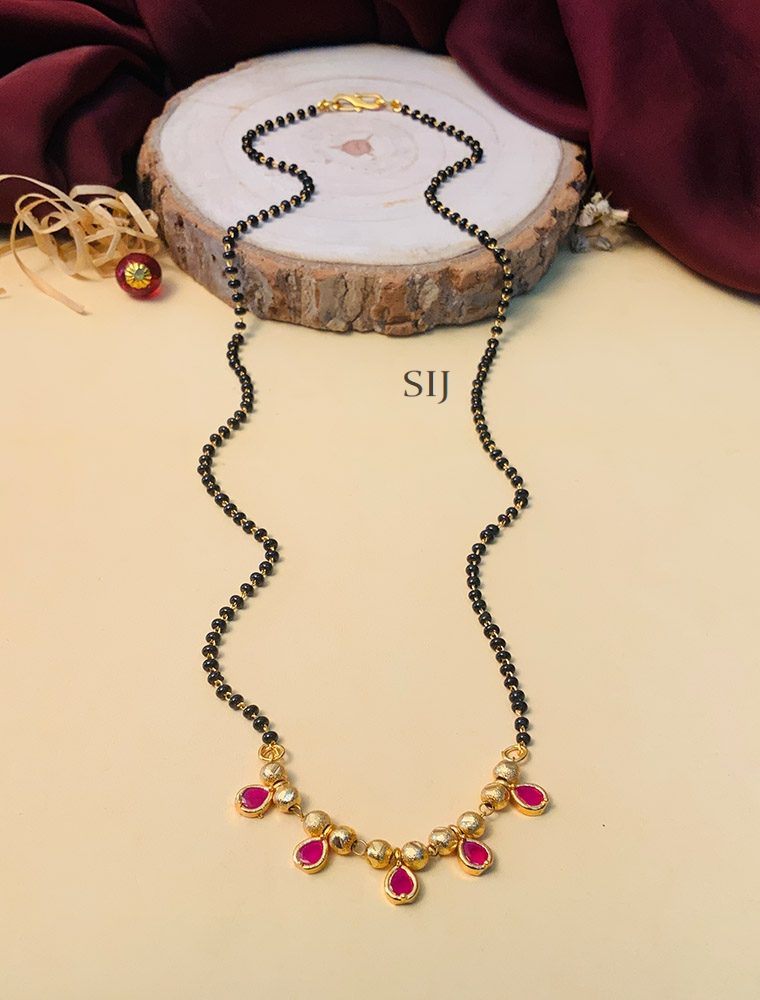 Attractive Gold Plated Pearl Drop Mangalsutra