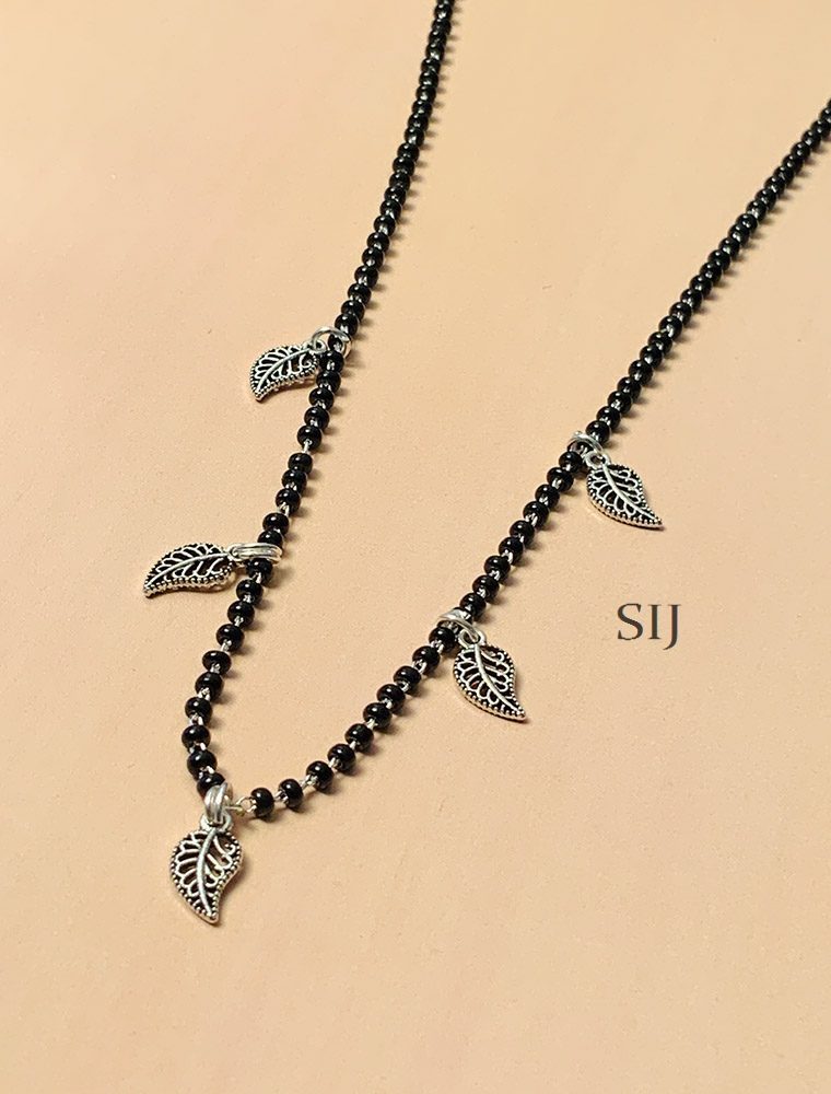 Shimmering Oxidise Silver Plated Mangalsutra