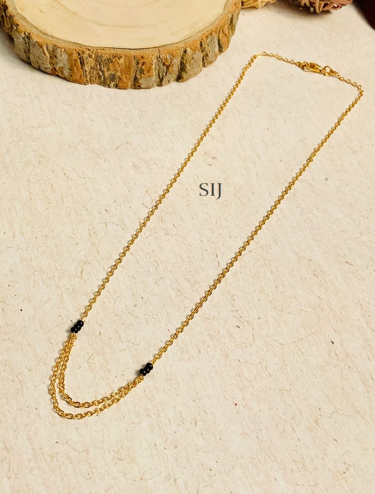 Stylish Gold Plated Blackbead Mangalsutra-3