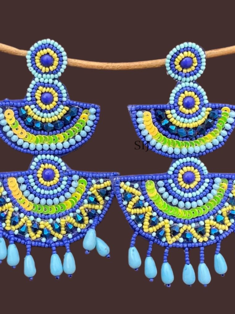 Trendy Blue Handcrafted Designer Earrings