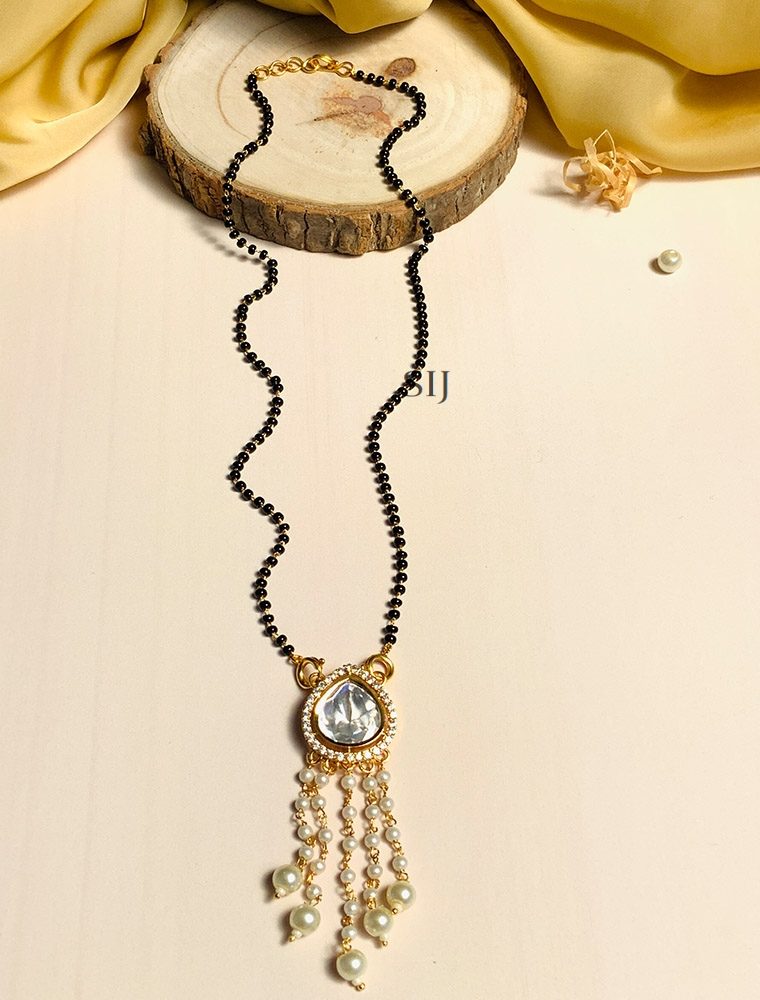 Trendy Gold Plated Kundan Polki Mangalsutra-2