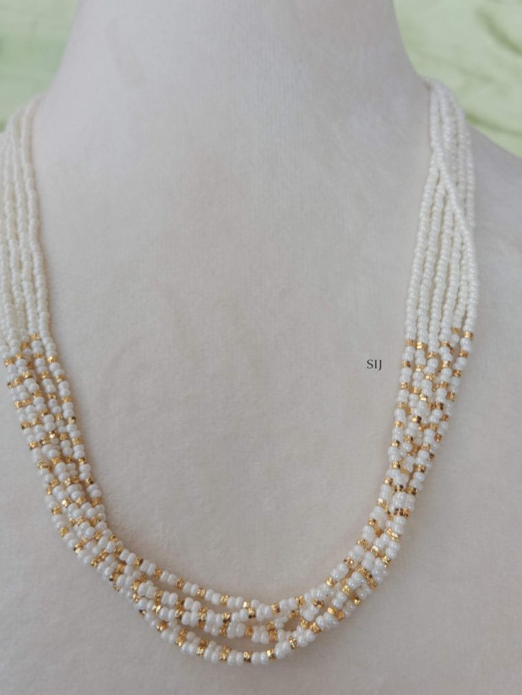 Twinkling White Pearl Chain