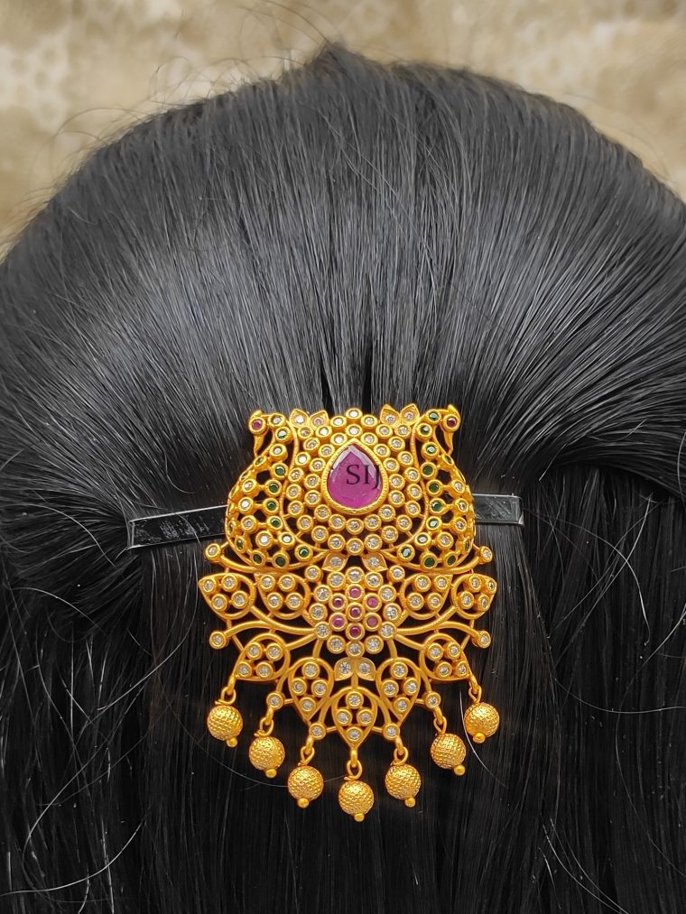 Peacock Design Artificial Hair Choti