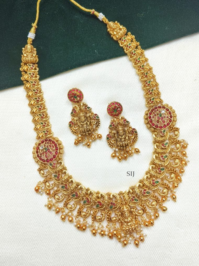 Alluring Maha Lakshmi Peacock Haram Set