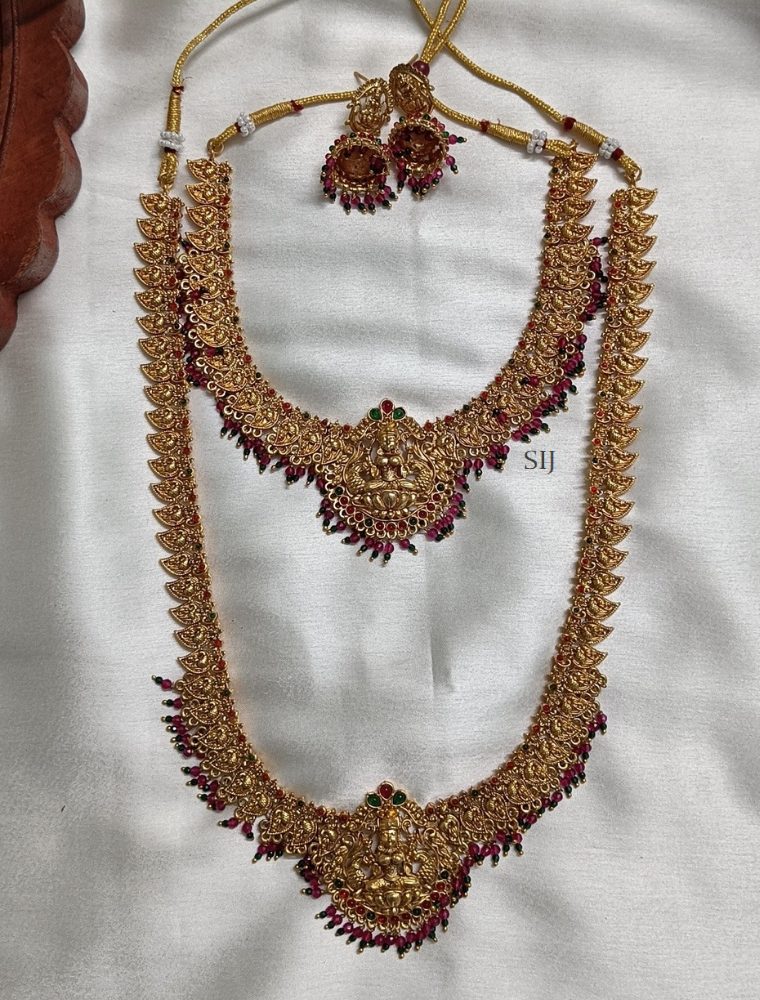 Traditional Multi Stones Lakshmi Bridal Set