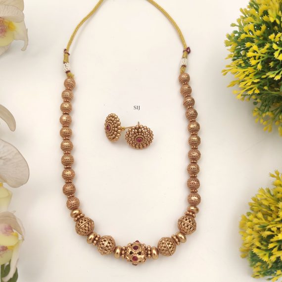 Attractive Gold Beaded Mala Set