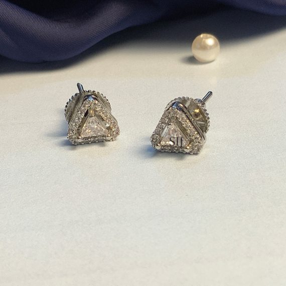 Allure Silver Plated American Diamonds Stud