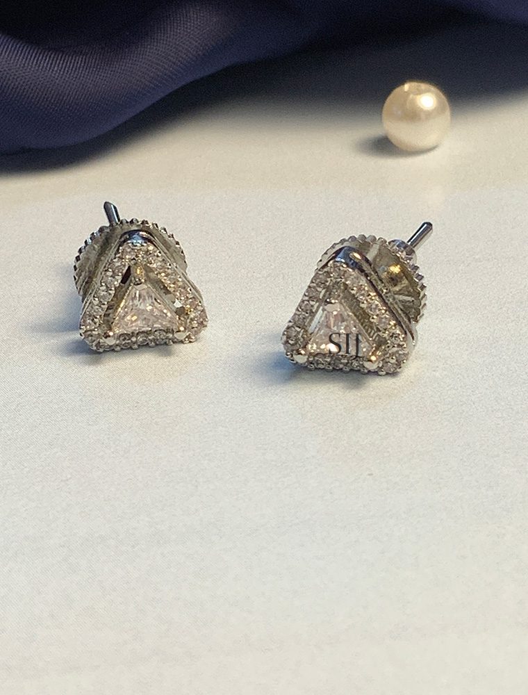 Allure Silver Plated American Diamonds Stud