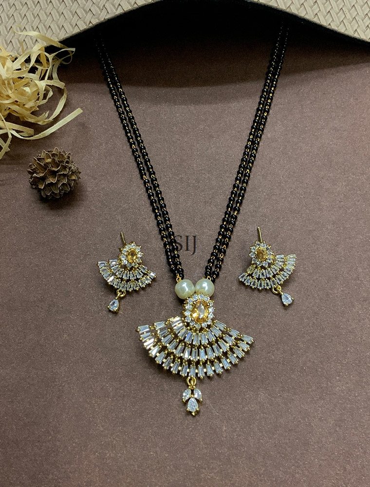 Gorgeous Gold Plated AD Stone Mangalsutra