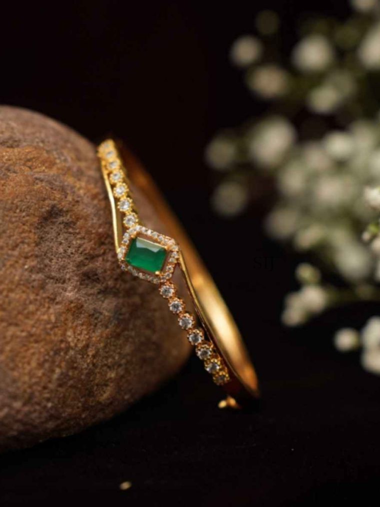 Imitation Green Stone Bangle