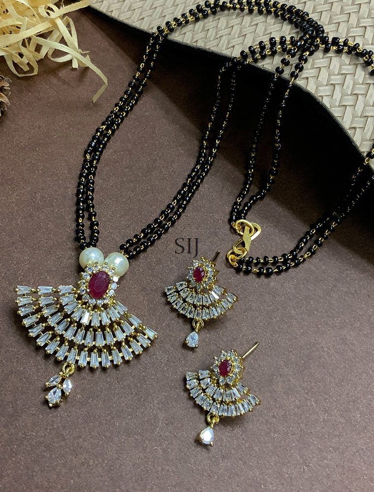 Marvelous Matt Finish Stone Mangalsutra