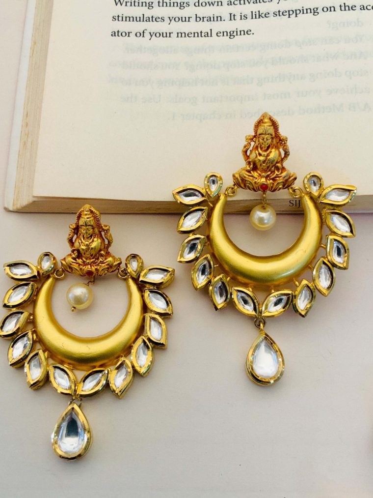 Gold Plated Lakshmi Chand Bali Earrings